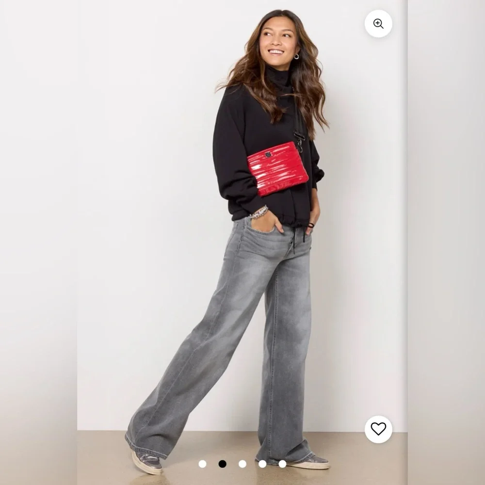 Varley Double Soft Betsy Sweat Mock Neck Pullover Black Size S Minimalist - Picture 3 of 16